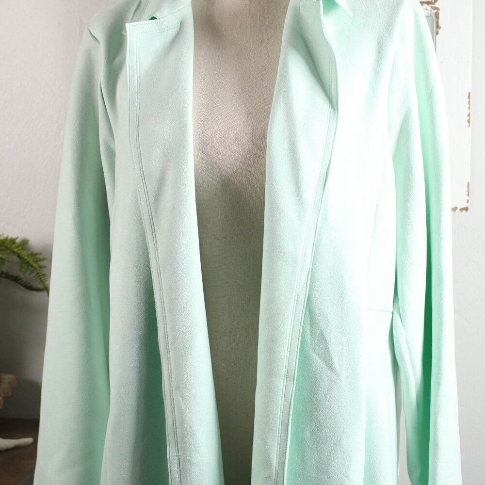 Torrid Mint Green Minimalist Longline Coat - NWT - Size 1 - Picture 4 of 8